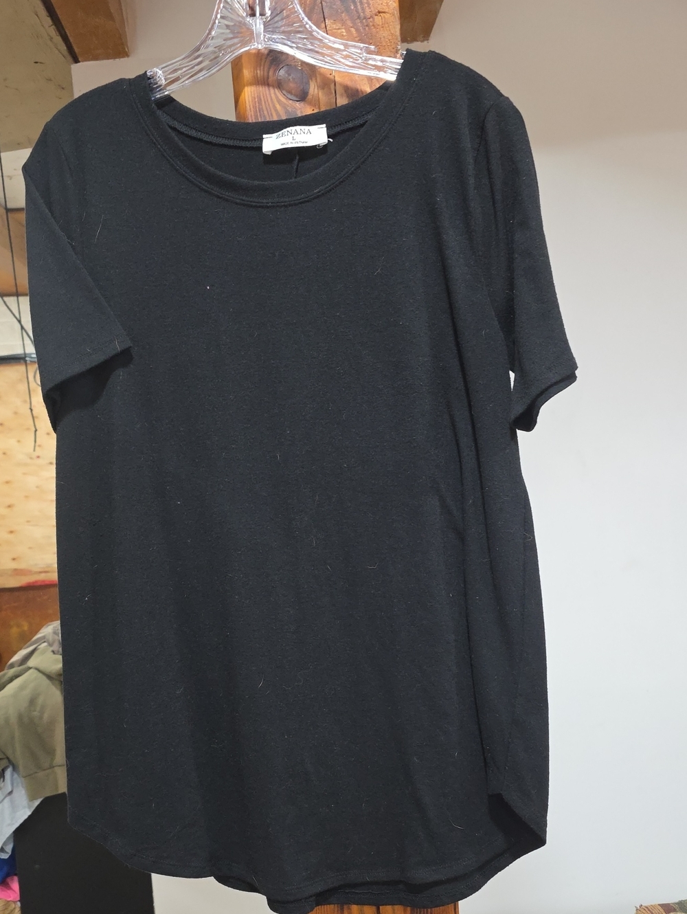 Zenana Black Short-Sleeve Crew Tee